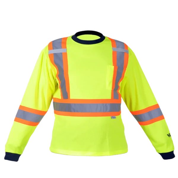 Viking 6015 Hi-Viz Long Sleeve T-Shirt with 50+ UPF Sun Protection