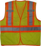 Viking U6110 Open Road B.T.E. Mesh Economy Safety Vest with 4" Safety Stripes