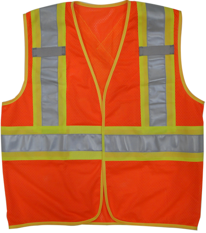 Viking U6110 Open Road B.T.E. Mesh Economy Safety Vest with 4" Safety Stripes