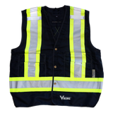 Viking 6160 Tall Safety Vest, Solid 150D Polyester