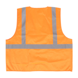 Viking U6109 Open Road Zippered SOLID Safety Vest with 2" Silver Tape