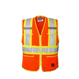 Viking U6112 Open Road Mesh Economy Zippered Safety Vest with 4" Safety Stripes
